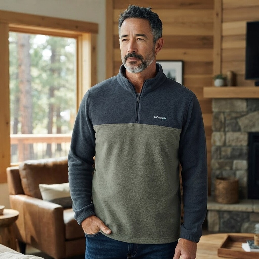 Columbia Men's 4XLT Fleece Pullover 1/4 Zip - Tall
